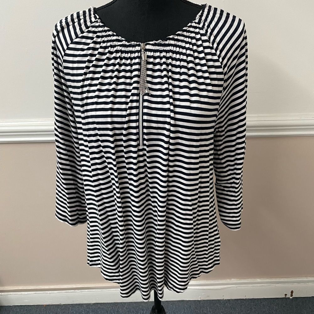 Thomas & Olivia Black and White Blouse